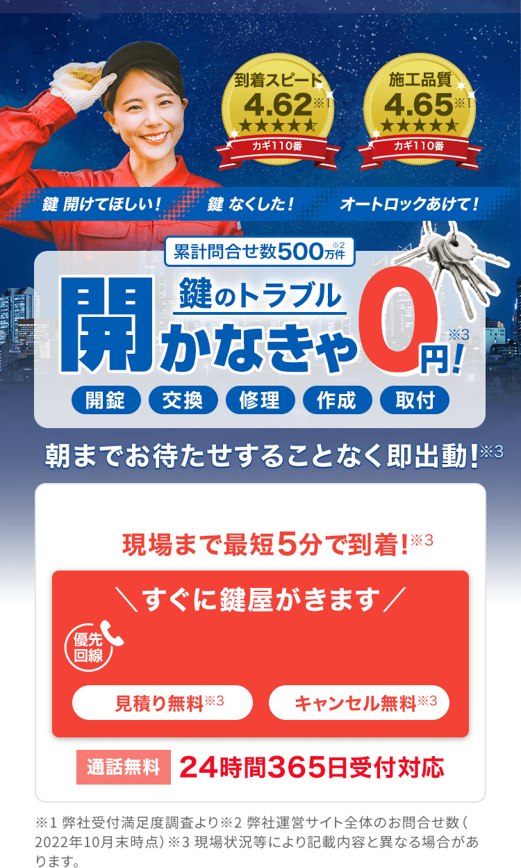 鍵 開けてほしい！鍵 なくした！オートロックあけて！鍵のトラブル最速5分で到着!!